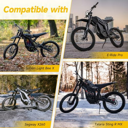 HIAORS 7/8" Dirt Bike Handle Grips Replacement for Surron Light Bee X S Electric Dirt Bike, Throttle Grips for Sur Ron LBX Segway X160 X260 Talaria Sting R MX3 MX4 E-Ride Pro SR S SS 2.0 E-Bike Parts