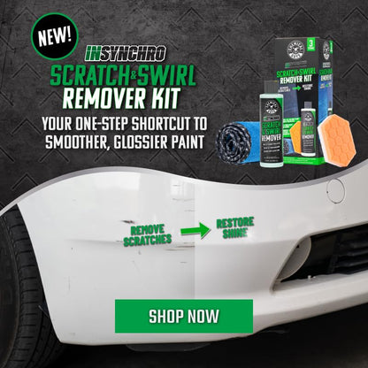 Chemical Guys Insynchro Scratch & Swirl Remover (8 oz) - Kit with Hex Logic Dual Sided Hand Polishing Pad and Monster Extreme Microfiber Towel for Paint Restoration and Gloss Enhancement - style: 8 Fl Oz + Pad & Towel Kit