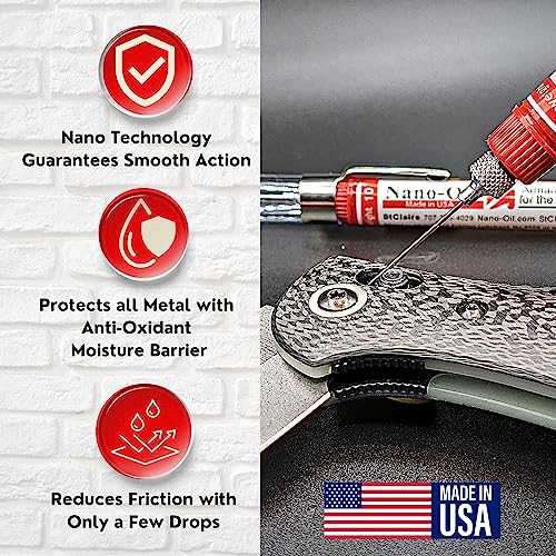 Nano-Oil Duo: 10+85 Weight Original & Heavy Grade Kit-by St. Claire-NanoLube Anti Friction Concentrate -Nano Oil for Knives, Gun Lube, Knife Pivot Lube, Gun Oil -NLNA10 & 85W8cc - style: Nano Duo 10w+85w