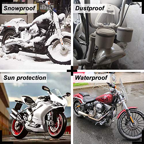 WinPower Outdoor Waterproof Motorcycle Cover All Weather Protection Winter Snow Universal Motorbike Bike Vehicle Cover, 104 x 41 x 49 inch, XXXL - size: 3XL(104x41x49 inches)