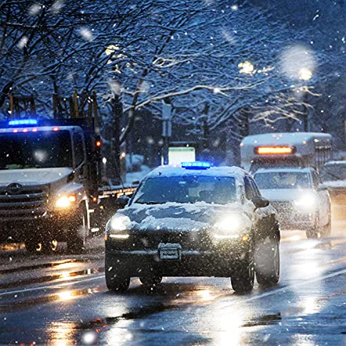 Nilight 12 Inch Roof Top Strobe Lights 48LED Hazard Light Emergency Safety Warning LED Flashing Bar Magnetic Mount 12V 24V Cars Trucks Tractors Snow Plows Construction Vehicles - color: Blue