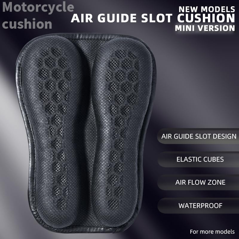 Motorcycle Seat Cushion for Indian Scout Sixty 2016-2026,Gel Seat Cover Breathable Honeycomb Design for Long Rides Comfortable Padding Unique Look
