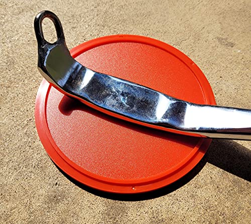 Motorcycle Kickstand Pad. Universal Fit. (Large) (Red) - color: Red