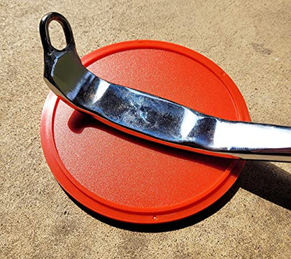 Motorcycle Kickstand Pad. Universal Fit. (Large) (Red) - color: Red