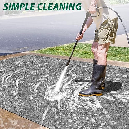 10L0L Golf Cart Premium Garage Floor Mat-Waterproof Anti-Slip Thickened Mat for Golf Cart Motorcycle Mower ATV UTV Parking Mat-106in x 59in - color: Gray