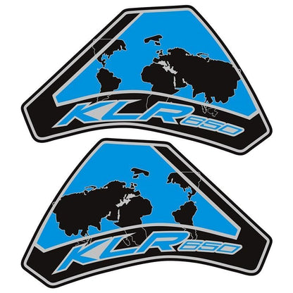 KLR650 Tank PAD Front Side Tank Pad Fuel Stickers Compatible with Klr650 2022-2025 3D Gel Tank Fuel Gip Decal KLR650 Sticker Pad (Light Blue) - color: 144 Light Blue
