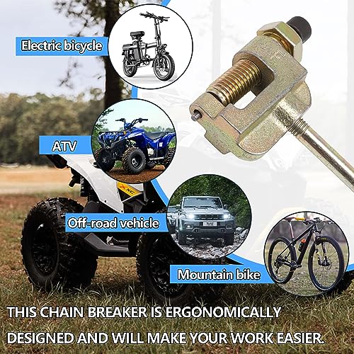 PLAXNS Chain Breaker, 3 Points 06B 06C 35h T8F Chain Tool, Universal for Dirt Pit Bike ATV Quad Go Kart Scooter Motorcycle Bicycle Mountain Electric Bike