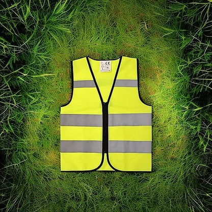 High Visibility Kids Safety Vest,Toddler Safety Vest,Reflective Vest Kids,Toddler Construction Vest For Cycling &Running, Y 2 Pack S/Zipper - color: Neon Yellow（zipper-2pc）, size: Small