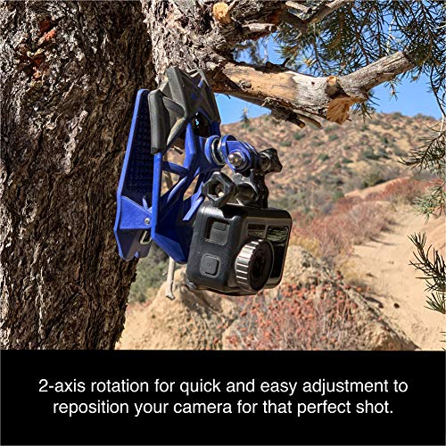 Dango Design Gripper Mount for GoPro/Osmo/Insta360 | Universal Helmet Clamp Mount for Action Cameras | Dirtbike, Motocross, Enduro, Motorcycle, and ATV Helmets | Stealth Black - color: Stealth Black