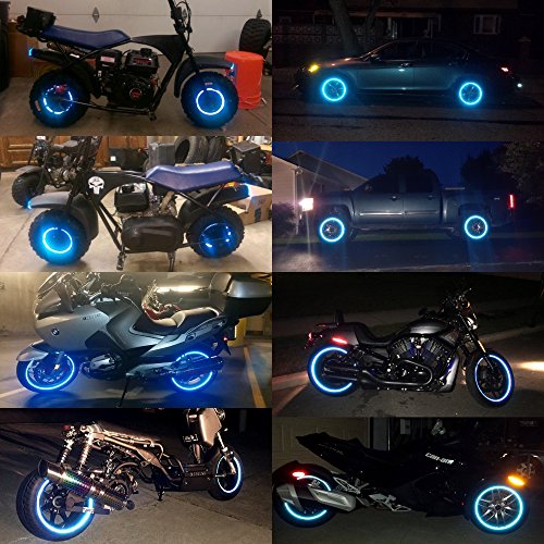 customTAYLOR33 (All Vehicles) Blue High Intensity Grade Reflective Copyrighted Safety Rim Tapes (Must Select Your Rim Size), 13"/14" (Combination Rim Size) - size: 13"/14" (Combination Rim Size)