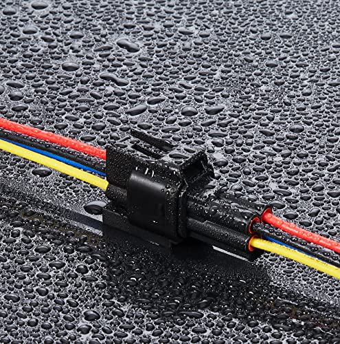 4 Pin Waterproof Connector,Waterproof Electrical Car Auto Wire Connector,16AWG Male Female Quick Disconnect Wire Connectors for Car Truck Motorcycle Marine Boat(5Pack) - size: 4pin way