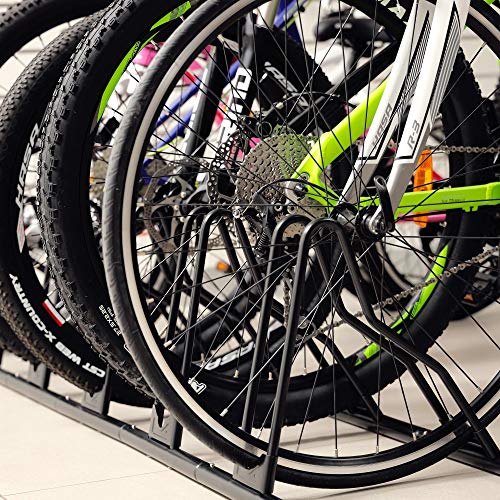 CyclingDeal Bicycle Floor Parking Rack Stand - for Mountain MTB Road Bike - Indoor Home Garage Storage - Classic 6 Bikes - size: 6 Bikes, style: Classic