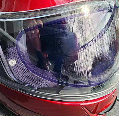 Photochromic and Anti Fog Insert Film for Motorcycle Helmet Visor 3.66" x 10.7" | Inner Auto Darkening Layer Transitions Clear Indoors to Dark in Sunlight,Easy Peel and Stick Installation - size: Photochromic