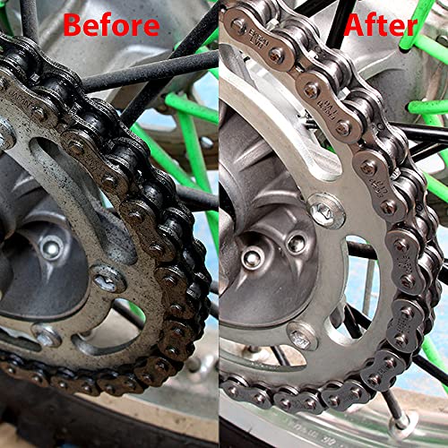 Chain Cleaner Bicycle/Motorbike/Motorcycle Machine Kit Chain Cleaning Tools Lube Lubricating Device Washer Brush Accessories(A Set Black)