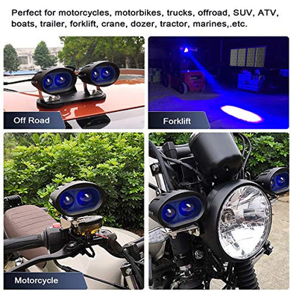 20W Forklift Blue Safety Light Warehouse Forklift Lights Safe Warning Light 4D Len LED Motorcycle Lights Blue Fog Driving Lights Heavy Duty LED Work Light(Pack of 2)