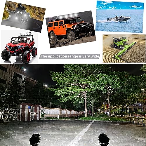 STDYSUN Round LED Offroad Driving Fog Lights Pod Lights 2Pcs 3.5Inch Flood Beam Motorcycle Fog Lights Work Auxiliary Lights Ditch Bumper Lights fit for Car Truck ATV UTV Motorcycle Golf Pick-up,black - size: Round White Flood