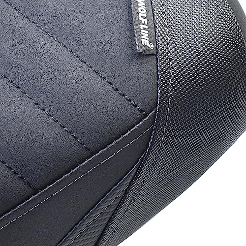 Upgrade Soft PU leather Front Driver Rider Seat Passenger Pillion Seat Cushion Comfortable compatible for ninja 400 Z400 Z-400 Accessories 2018-2024 (Front Seat-Black) - color: Black