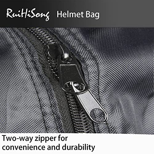 Helmet Bag,Helmet Storage Bag,Motorcycle MX Helmet Bag With Silver Piping, Zipper, Carry Handle and Cashmere Lining