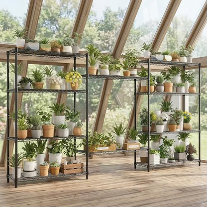 5-Tier Storage Shelves 72" H Wire Shelving, Adjustable Metal Shelving Pantry Shelves, 1325LBS Heavy Duty Rack with Shelf Liners for Garage Commercial Kitchen, 36" W x 14" D x 72" H, Black - size: 36" W x 14" D x 72" H-5 Tier