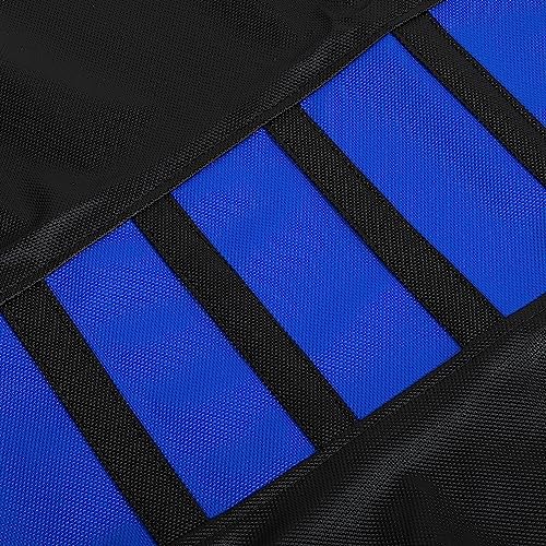 X AUTOHAUX Universal Motorcycle Pit Dirt Bike Faux Leather Soft Seat Cover Anti Slip Seat Cushion Blue Black - color: Blue