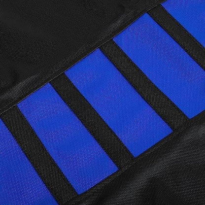 X AUTOHAUX Universal Motorcycle Pit Dirt Bike Faux Leather Soft Seat Cover Anti Slip Seat Cushion Blue Black - color: Blue