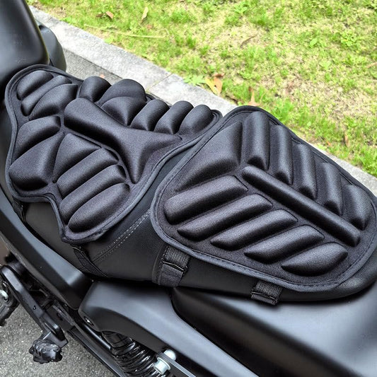 REVXON Motorcycle Seat Cushion for Honda 250 Rebel/400X/599/750 Shadow Aero/Phantom/919/ADV150, Breathable 3D Air Mesh Motorcycle Seat Pad Shock Absorbing for Long Ride Comfort