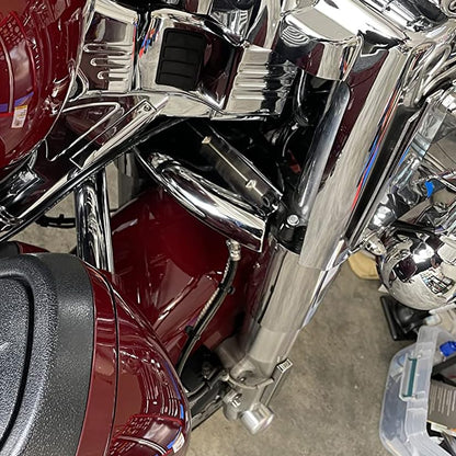 Motorcycle Lower Triple Tree Wind Deflector Fit for Harley Touring Electra Glide Road Glide Road King Street Glide 2014-2023 (Chrome) - color: Chrome