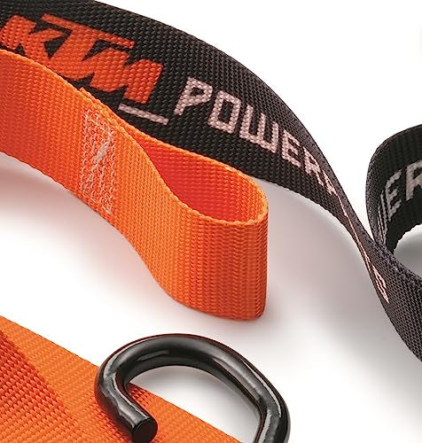 Premium KTM Soft Tie Down Set with Hooks (2 Pack), U6910046, Features Coated Steel Hooks and Soft Tie Loops