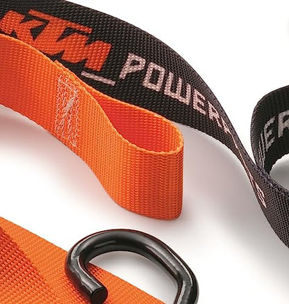 Premium KTM Soft Tie Down Set with Hooks (2 Pack), U6910046, Features Coated Steel Hooks and Soft Tie Loops